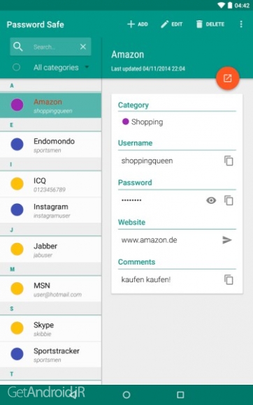 دانلود برنامه Password Safe اندروید