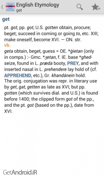 دانلود Oxford English Etymology 8.0.232 دیکشنری ریشه یابی کلمات انگلیسی آکسفورد اندروید