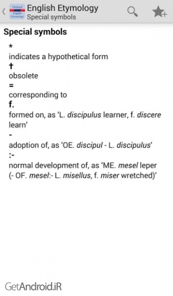 دانلود Oxford English Etymology 8.0.232 دیکشنری ریشه یابی کلمات انگلیسی آکسفورد اندروید