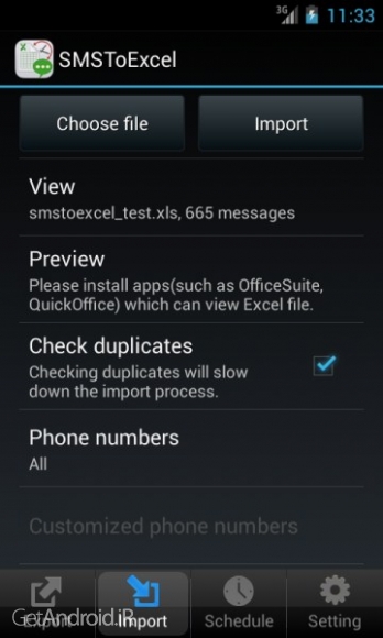دانلود SMSToExcel Pro 1.2.9 برنامه پشتیبان گیری از اس ام اس اندروید