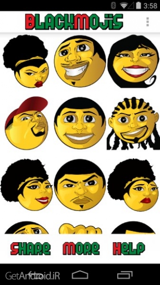 دانلود Blackmojis by Emoji World ™ v2.1 ایموجی و شکلک های سیاه اندروید