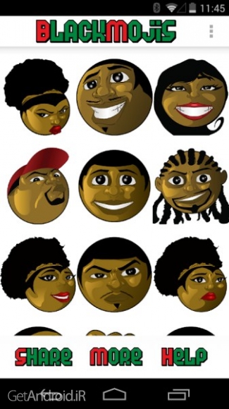 دانلود Blackmojis by Emoji World ™ v2.1 ایموجی و شکلک های سیاه اندروید