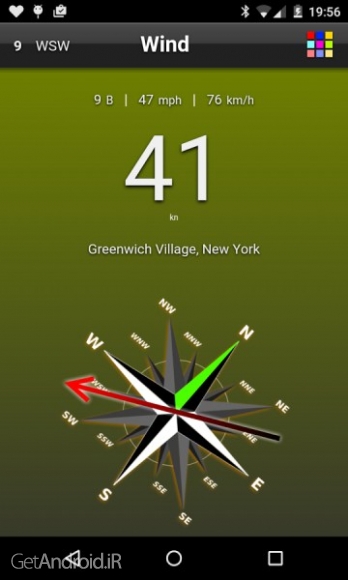 دانلود Wind v1.5.1 نرم افزار اطلاع از وضعیت سرعت و جهت باد اندروید