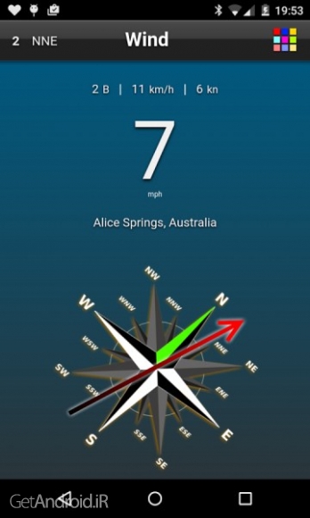 دانلود Wind v1.5.1 نرم افزار اطلاع از وضعیت سرعت و جهت باد اندروید