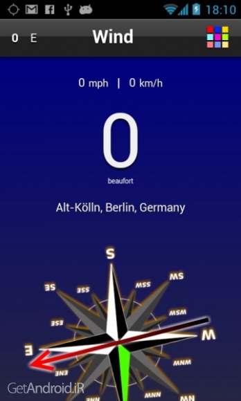 دانلود Wind v1.5.1 نرم افزار اطلاع از وضعیت سرعت و جهت باد اندروید