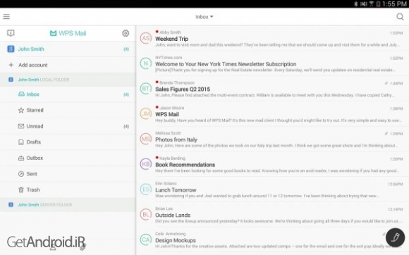 دانلود WPS Mail 4.2.4 برنامه مدیریت کامل ایمیل ها در اندروید
