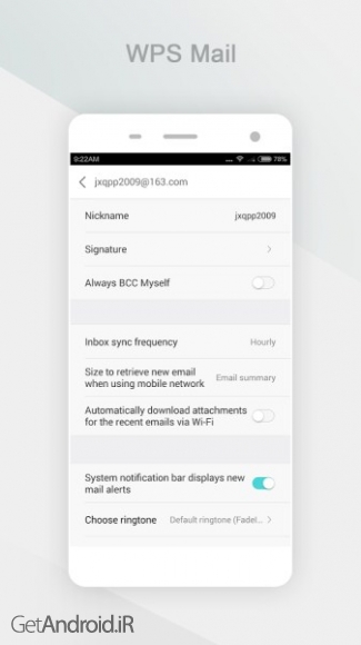 دانلود WPS Mail 4.2.4 برنامه مدیریت کامل ایمیل ها در اندروید