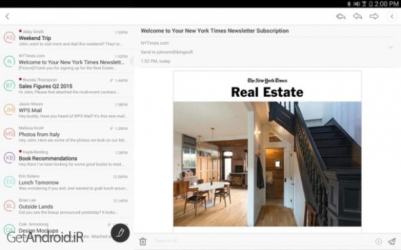 دانلود WPS Mail 4.2.4 برنامه مدیریت کامل ایمیل ها در اندروید