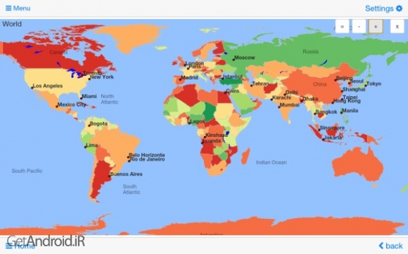 دانلود برنامه World Atlas MxGeo Pro اندروید
