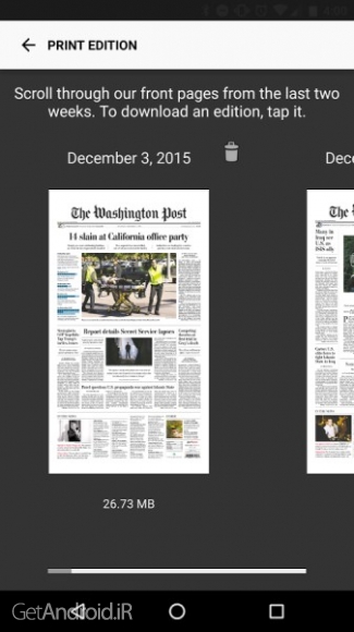 دانلود برنامه The Washington Post Classic اندروید