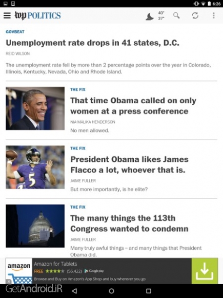 دانلود برنامه The Washington Post Classic اندروید