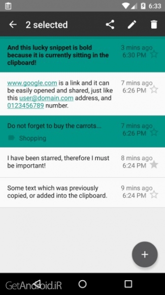 دانلود برنامه Clipboard Notes اندروید