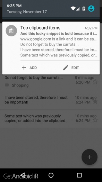 دانلود برنامه Clipboard Notes اندروید