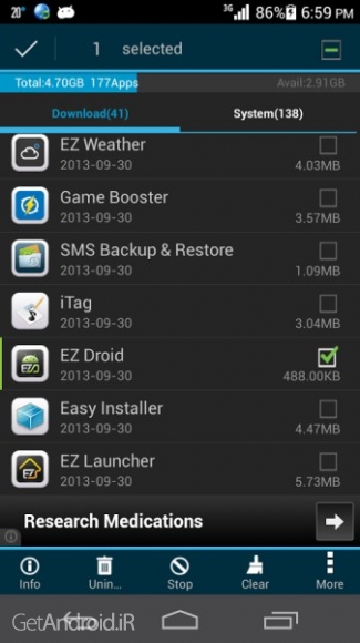 دانلود App2SD &App Manager-Save Space PRO v2.2.6 انتقال برنامه به کارت حافظه اندروید