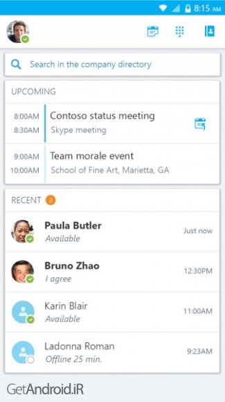 دانلود برنامه Skype for Business for Android اندروید