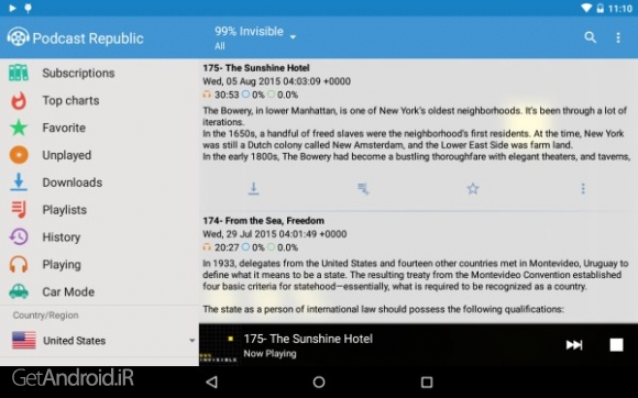 دانلود اپلیکیشن Podcast Republic