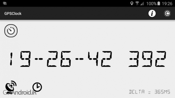 دانلود GPSClock 1.0.7 برنامه تنظیم دقیق ساعت توسط GPS اندروید