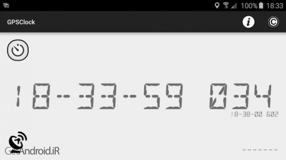 دانلود GPSClock 1.0.7 برنامه تنظیم دقیق ساعت توسط GPS اندروید