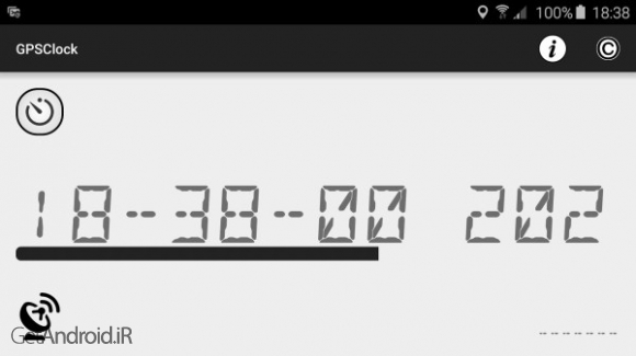 دانلود GPSClock 1.0.7 برنامه تنظیم دقیق ساعت توسط GPS اندروید