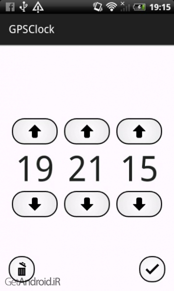دانلود GPSClock 1.0.7 برنامه تنظیم دقیق ساعت توسط GPS اندروید