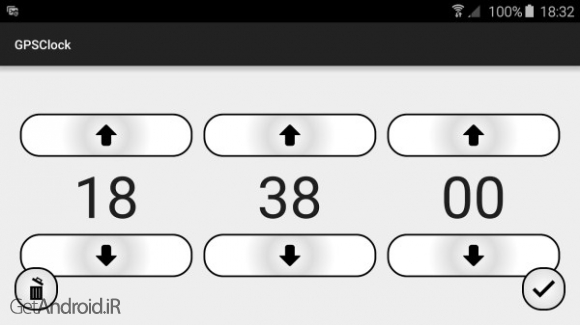 دانلود GPSClock 1.0.7 برنامه تنظیم دقیق ساعت توسط GPS اندروید