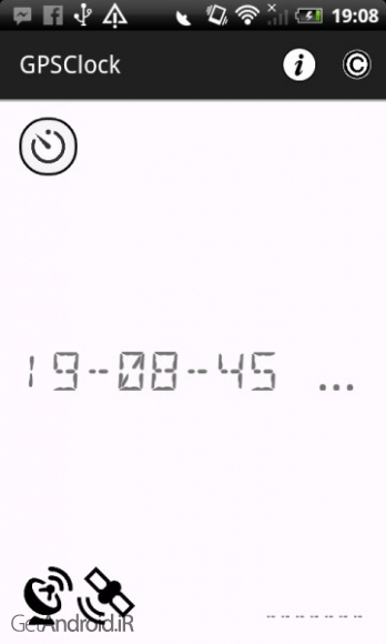 دانلود GPSClock 1.0.7 برنامه تنظیم دقیق ساعت توسط GPS اندروید