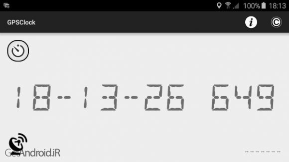 دانلود GPSClock 1.0.7 برنامه تنظیم دقیق ساعت توسط GPS اندروید