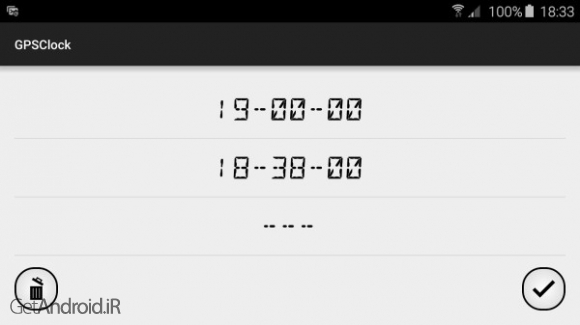 دانلود GPSClock 1.0.7 برنامه تنظیم دقیق ساعت توسط GPS اندروید