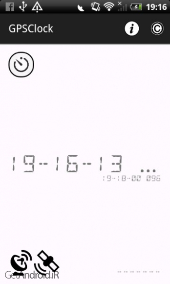 دانلود GPSClock 1.0.7 برنامه تنظیم دقیق ساعت توسط GPS اندروید