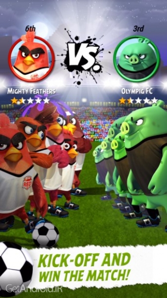 دانلود Angry Birds Football 0.4.14 بازی فوتبال پرندگان خشمگین اندروید + نسخه مود