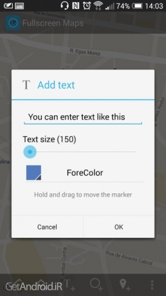 دانلود Full Screen Maps v2.36 برنامه نمایش تمام صفحه نقشه های گوگل اندروید