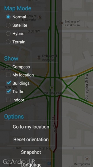 دانلود Full Screen Maps v2.36 برنامه نمایش تمام صفحه نقشه های گوگل اندروید