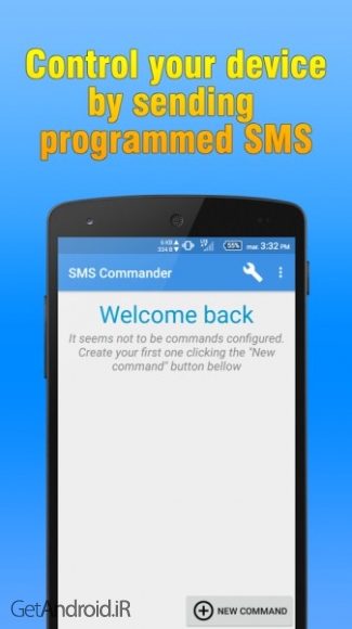 دانلود SMS Commander v2.1 برنامه کنترل گوشی اندرویدی از راه دور با ارسال اس ام اس