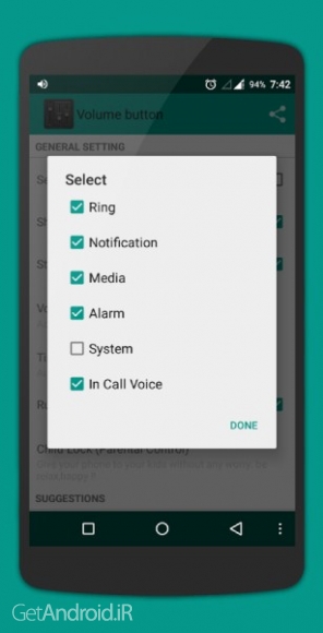 دانلود Volume Button v3.10 برنامه مدیریت صدا برای اندروید