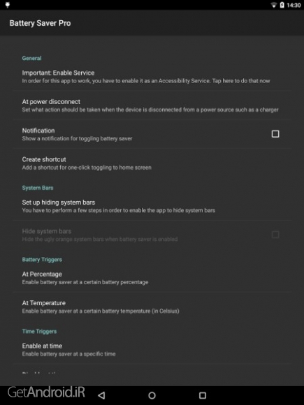 دانلود BatterySaver Lollipop PRO v1.1.6-pro نرم افزار افزایش شارژ باتری گوشی اندروید
