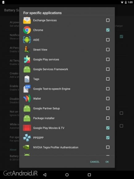 دانلود BatterySaver Lollipop PRO v1.1.6-pro نرم افزار افزایش شارژ باتری گوشی اندروید