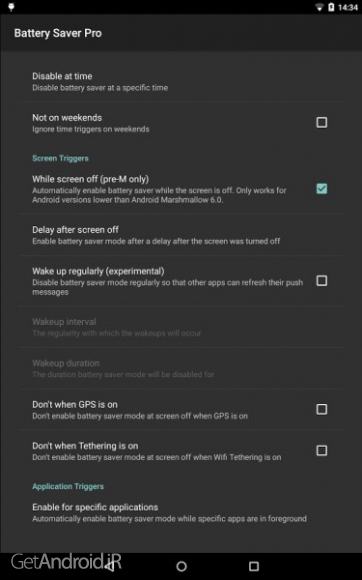 دانلود BatterySaver Lollipop PRO v1.1.6-pro نرم افزار افزایش شارژ باتری گوشی اندروید
