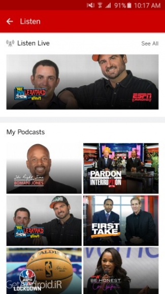 دانلود برنامه ESPN اندروید