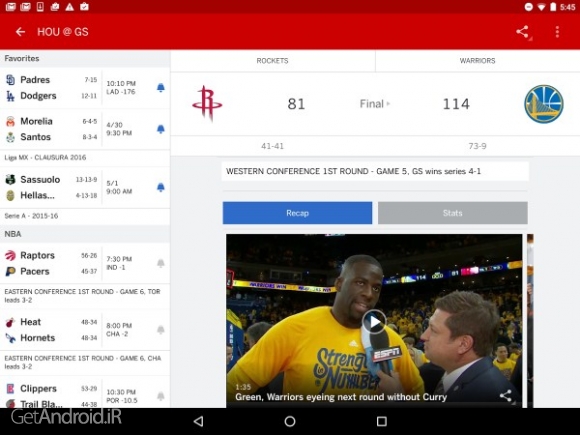 دانلود برنامه ESPN اندروید