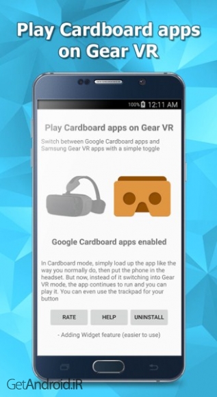 دانلود Play Cardboard apps on Gear VR v1.4.0 نرم افزار اجرای برنامه های مقوای گوگل در عینک واقعیت مجازی سامسونگ اندروید