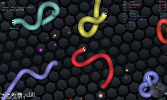 دانلود بازی slither io اندروید