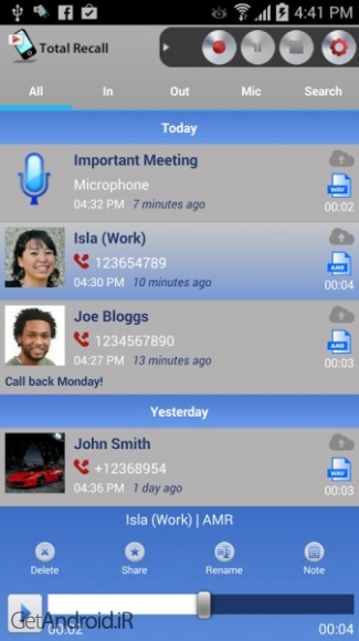 دانلود برنامه Galaxy S9 Call Recorder اندروید