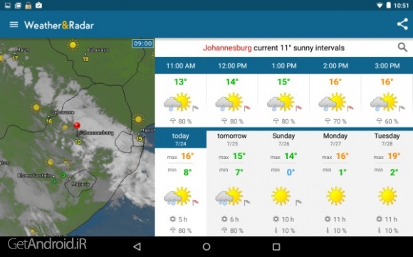 دانلود برنامه Weather Radar Pro اندروید 9