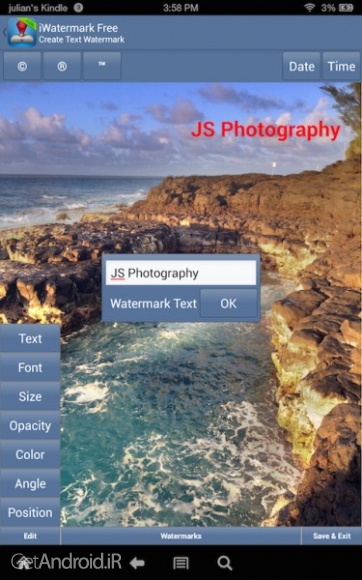 دانلود برنامه iWatermark Free Watermarking اندروید