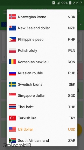 دانلود Currency Converter Pro 1.3 نرم افزار تبدیل واحد پول آنلاین اندروید