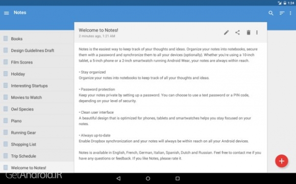 دانلود برنامه Notes اندروید