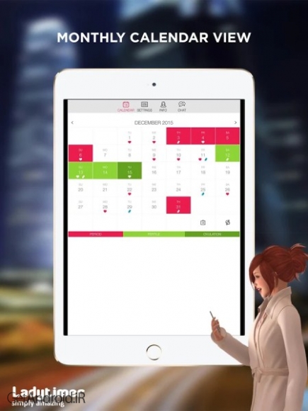 دانلود LADYTIMER Period Tracker 4.3.9 نرم افزار پیگیری دوره قاعدگی اندروید