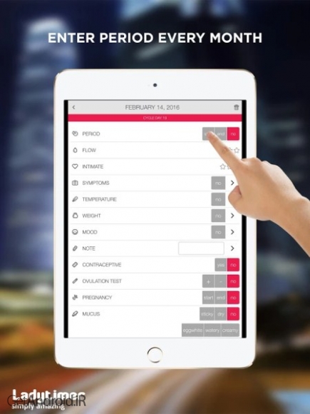 دانلود LADYTIMER Period Tracker 4.3.9 نرم افزار پیگیری دوره قاعدگی اندروید