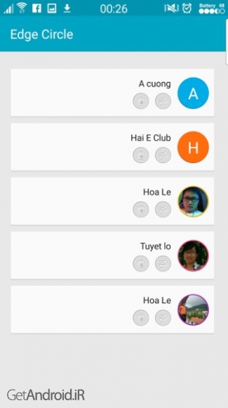 دانلود Edge Circle for Note & S6 Edge v1.4 دسترسی سریع به مخاطبین و برنامه های اندروید