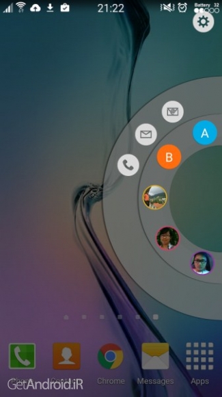 دانلود Edge Circle for Note & S6 Edge v1.4 دسترسی سریع به مخاطبین و برنامه های اندروید